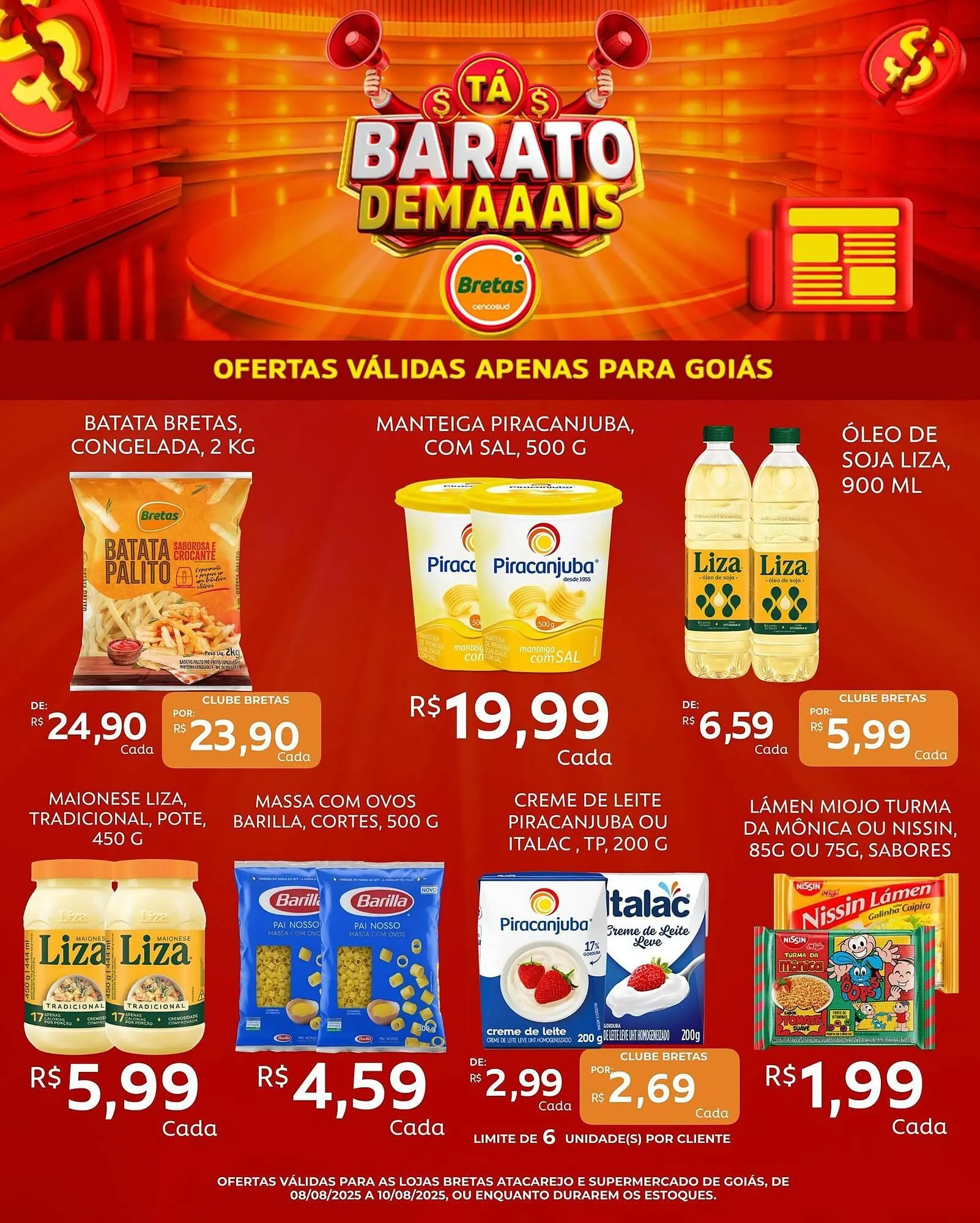 Encarte de Catálogo Supermercados Bretas 8 de agosto até 10 de agosto 2025 - Pagina 2