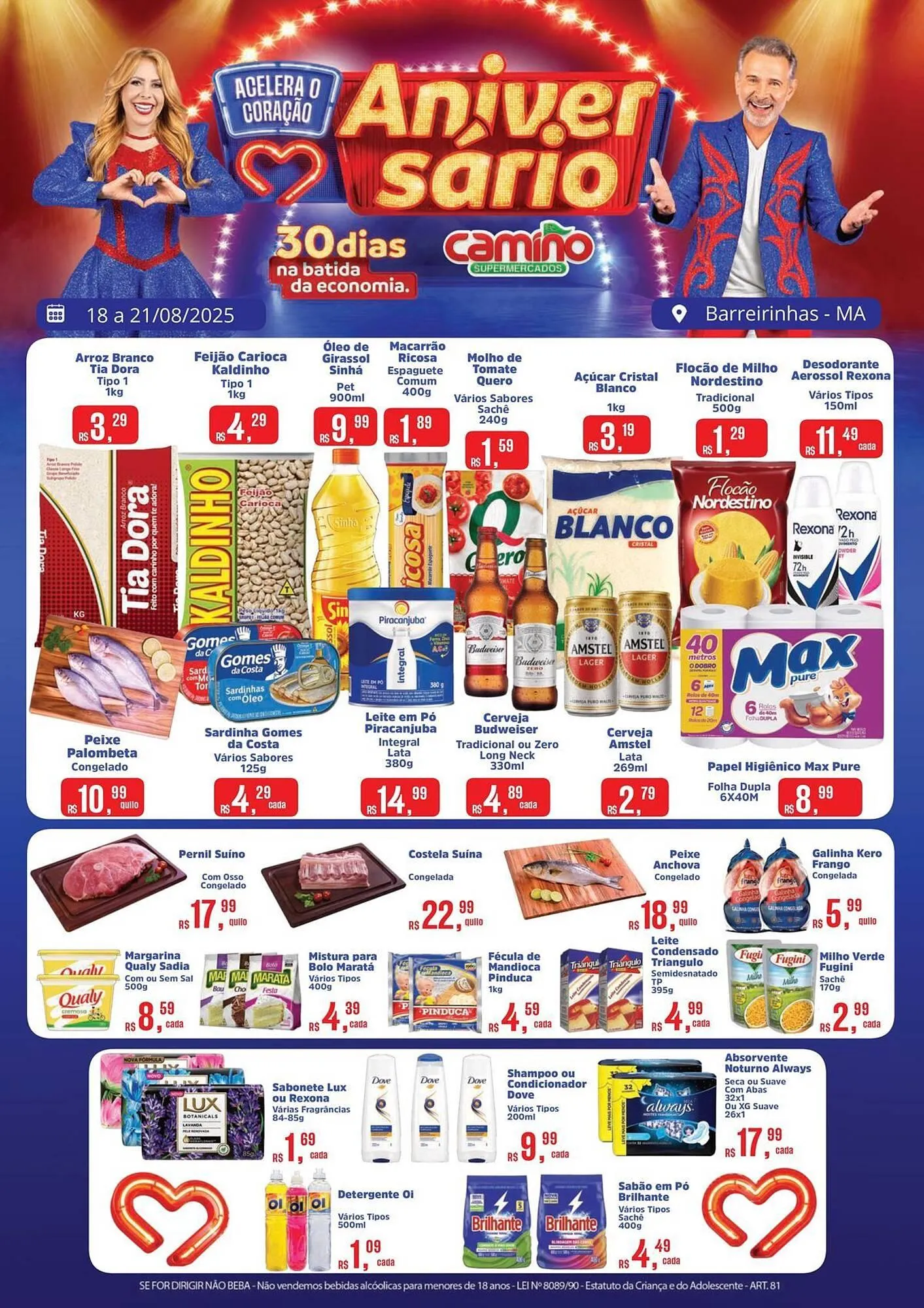 Encarte de Catálogo Supermercados Mateus 18 de agosto até 21 de agosto 2025 - Pagina 1