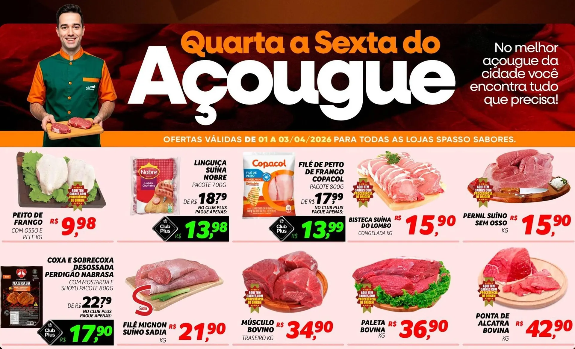 Encarte de Folheto Spasso Sabores 1 de abril até 3 de abril 2026 - Pagina 1