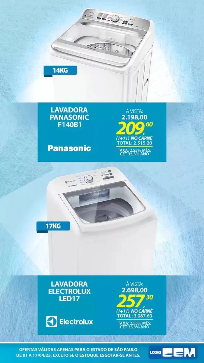 Encarte de Encarte Lojas Cem 3 de abril até 17 de abril 2025 - Pagina 28