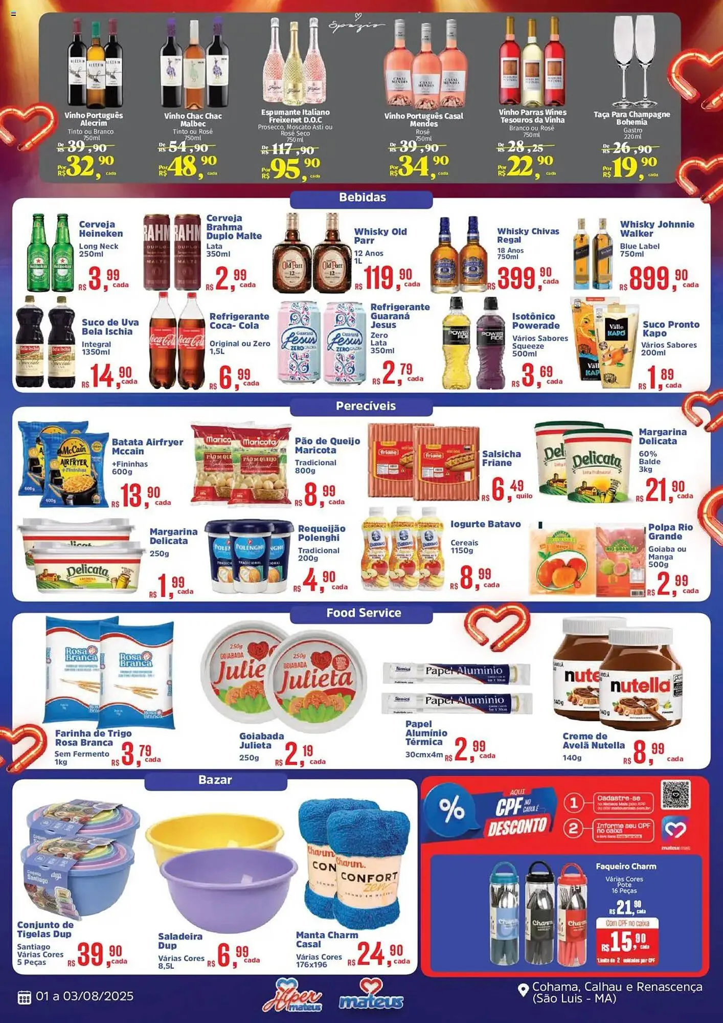 Encarte de Catálogo Supermercados Mateus 1 de agosto até 3 de agosto 2025 - Pagina 3