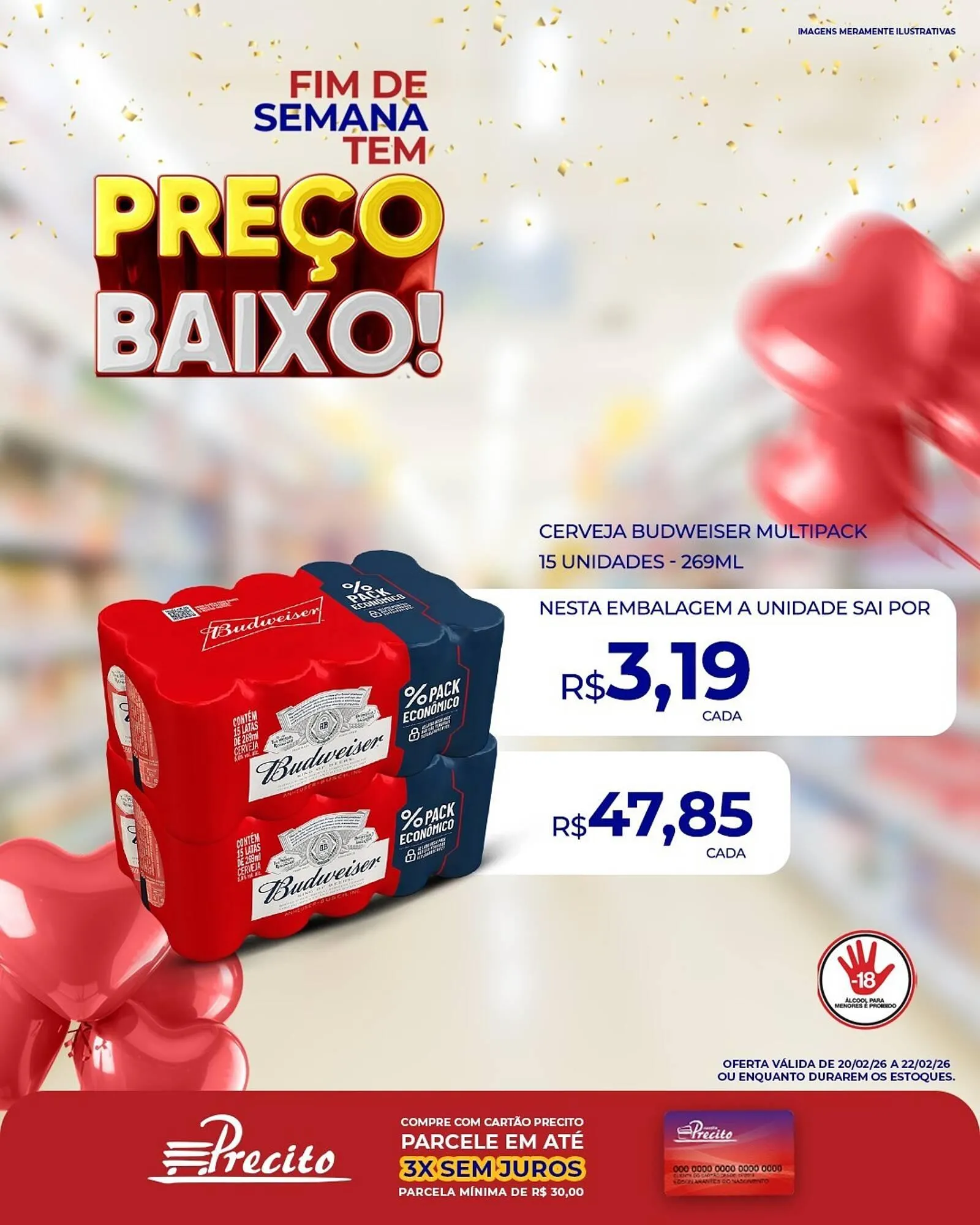 Encarte de Catálogo Supermercado Precito 20 de fevereiro até 22 de fevereiro 2026 - Pagina 1