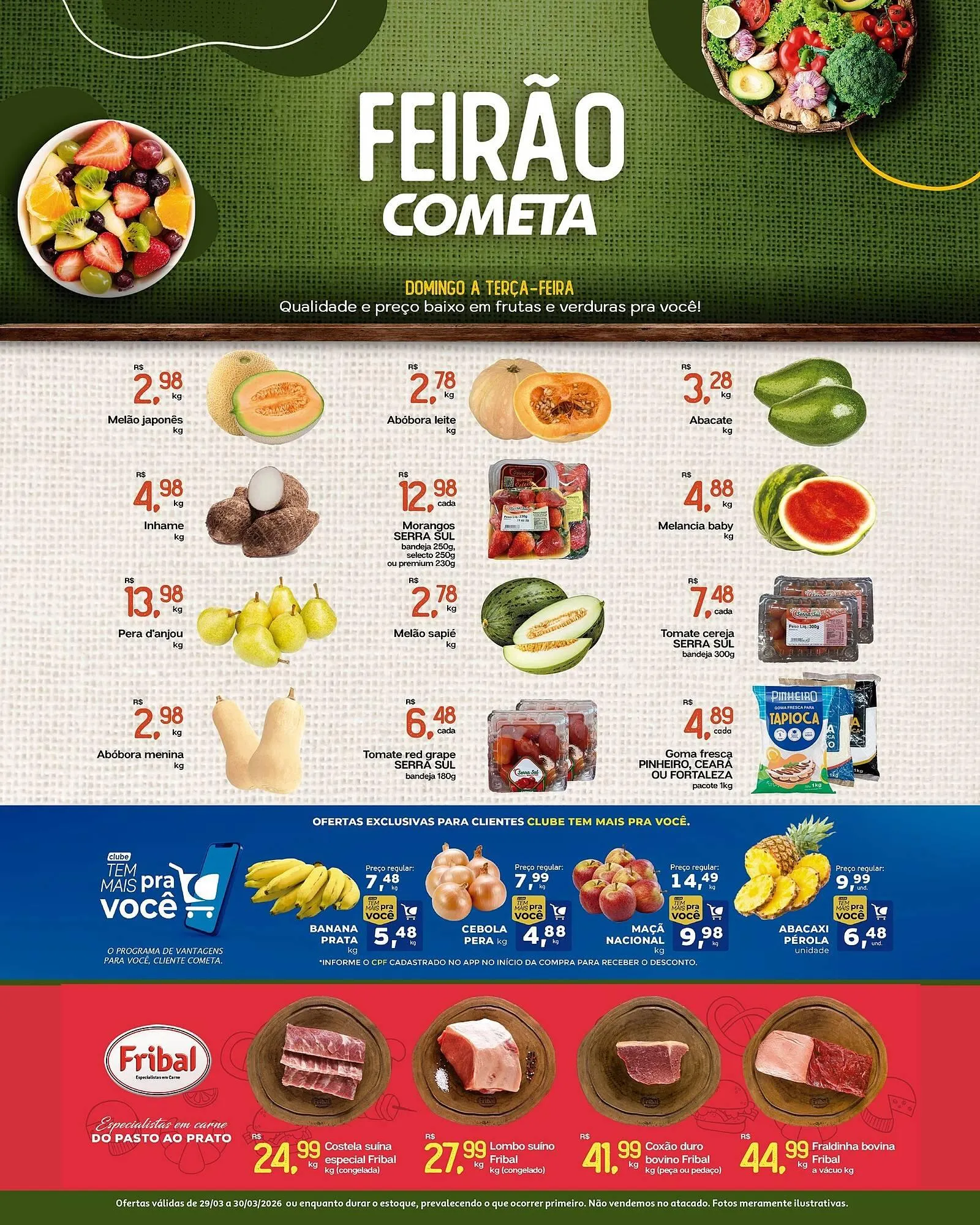 Encarte de Encarte Cometa Supermercados 29 de março até 30 de março 2026 - Pagina 1