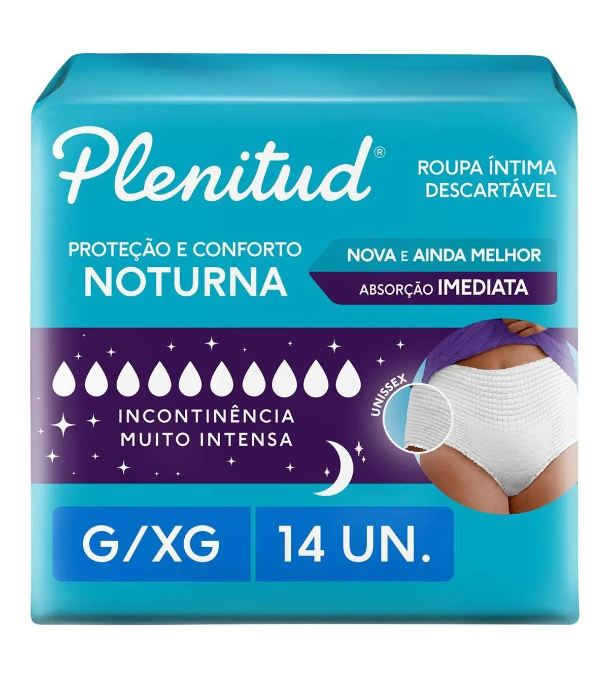 Roupa Intima Plenitud Noturna Para Incontinencia G/xg 14 Unidades