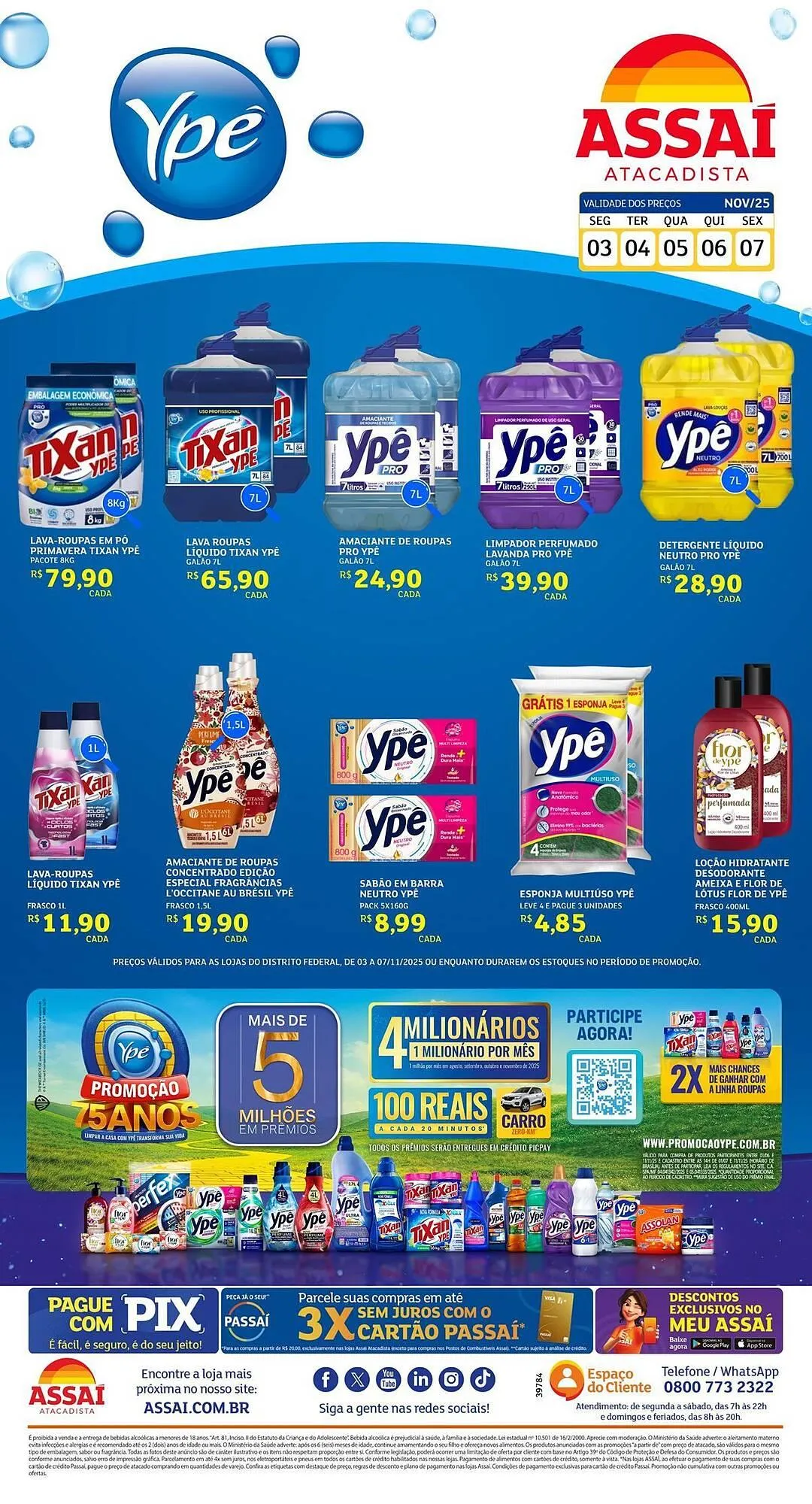 Encarte de Encarte Assaí Atacadista 5 de novembro até 7 de novembro 2025 - Pagina 1