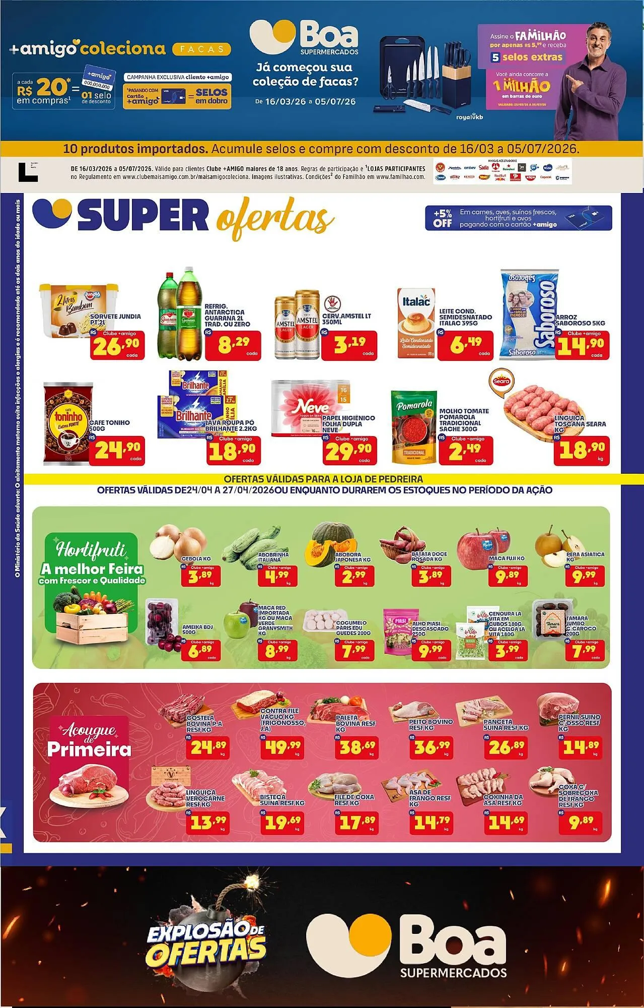 Encarte de Tabloide Boa Supermercados 24 de abril até 27 de abril 2026 - Pagina 1