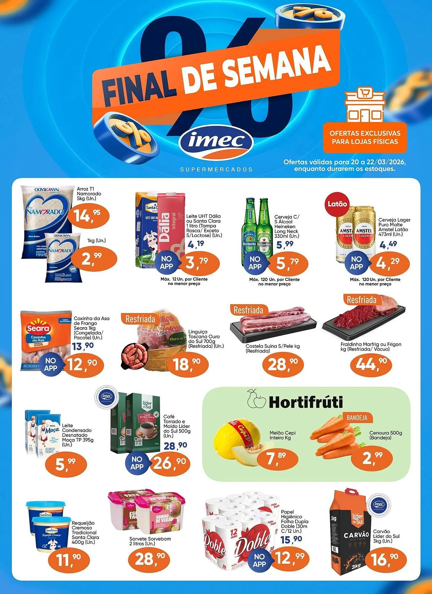 Encarte de Catálogo Imec Supermercados 19 de março até 22 de março 2026 - Pagina 1