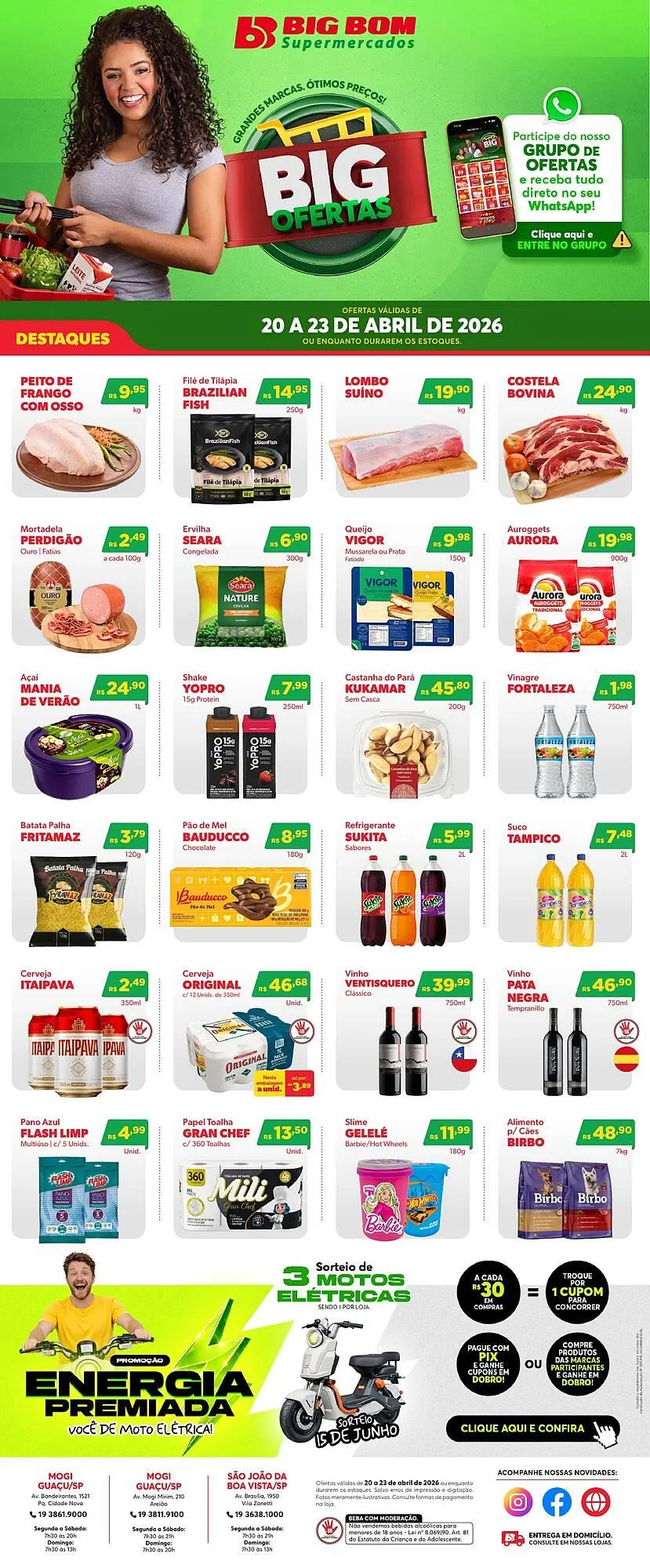 Encarte de Catálogo Big Bom Supermercados 20 de abril até 23 de abril 2026 - Pagina 1