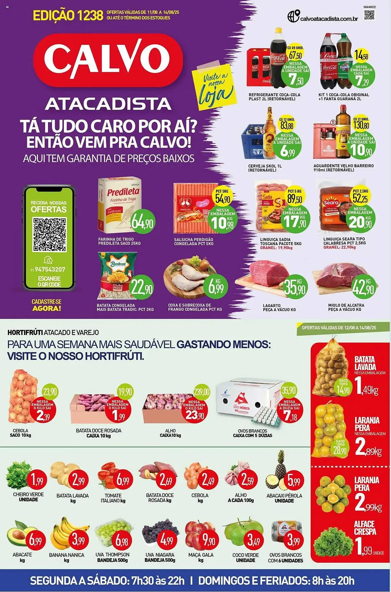 Encarte de Catálogo Calvo Atacadista 11 de agosto até 15 de agosto 2025 - Pagina 1