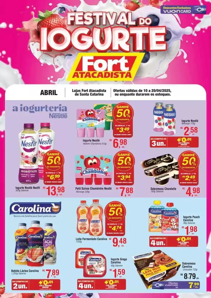Encarte de SC FORT Lamina Iogurtes 10 a 20 04 25 10 de abril até 20 de abril 2025 - Pagina 1