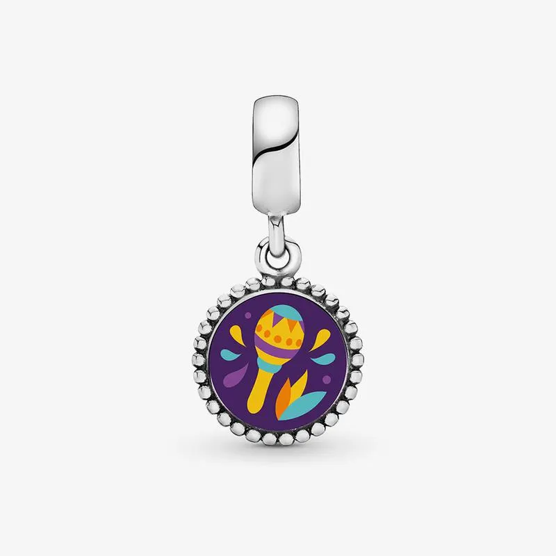 Charm Prata Pendente Maracas - Coleção Brasil