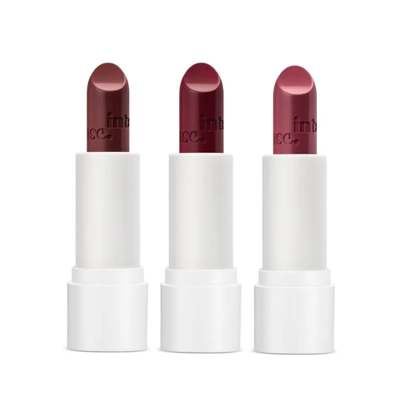 Combo Batom Cremoso Intense Pop: Bege Amêndoas 3,6g + Rosa 3,6g + Magenta 3,6g