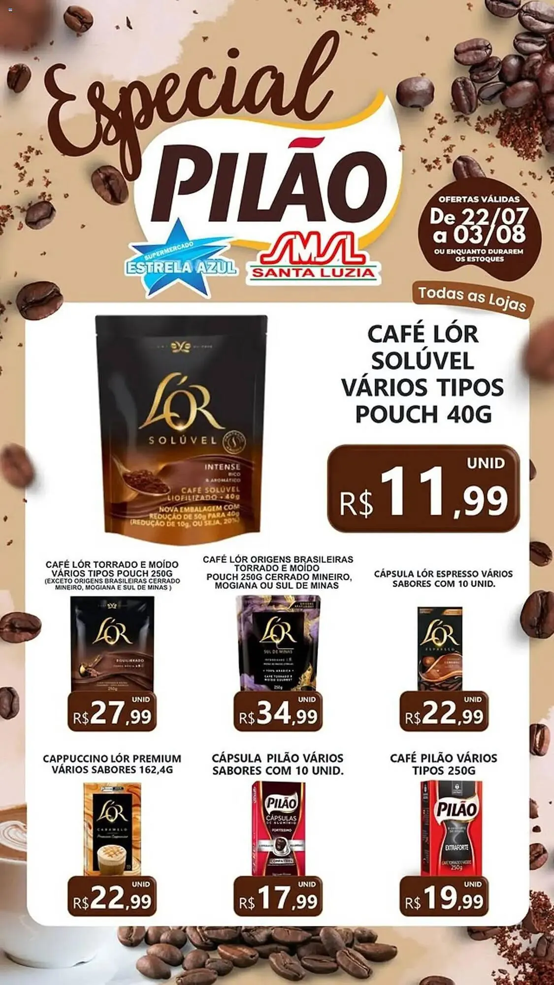 Encarte de Catálogo Supermercado Estrela Azul 22 de julho até 3 de agosto 2025 - Pagina 1