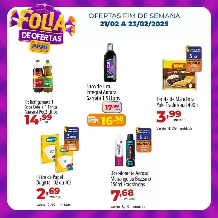 Encarte de Ofertas Akki Atacadista 21 de fevereiro até 23 de fevereiro 2025 - Pagina 1