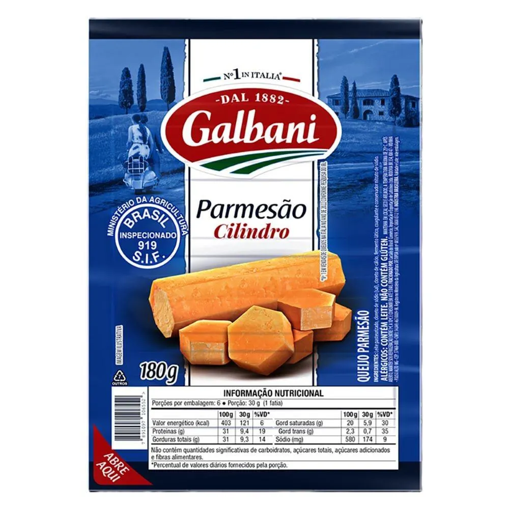 Queijo Parmesão Cilindro Galbani 180g