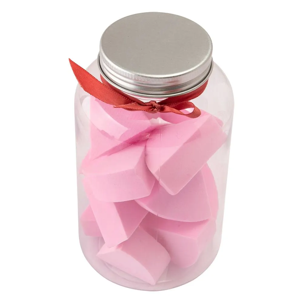 Kit 12 Esponjas Para Maquiagem Eva Em Pote Plástico 3,5x3,5x1,9cm LM3007 - honeyhome