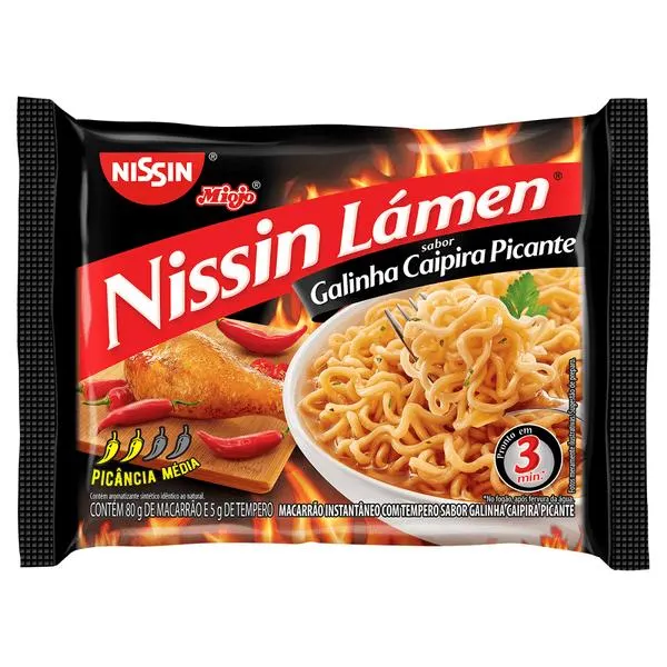 Massa Instatanea Nissin Galinha Caipira Picante 85g