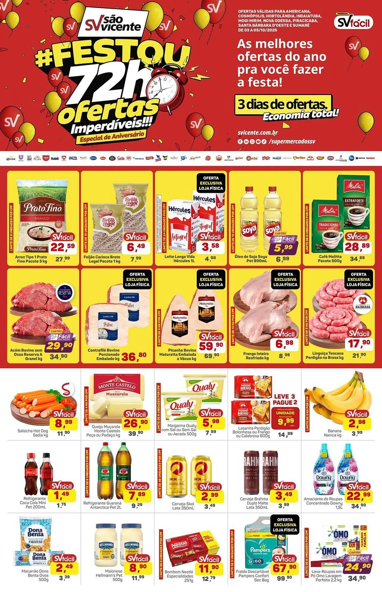 Encarte de Catálogo Supermercados São Vicente 3 de outubro até 5 de outubro 2025 - Pagina 1