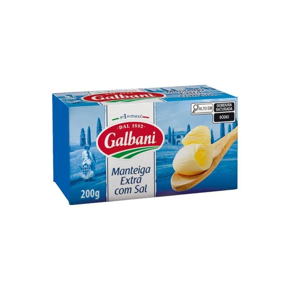 Manteiga Galbani Com Sal Tablete 200g