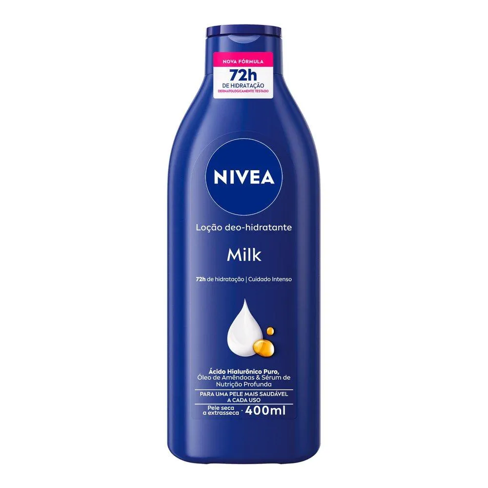 NIVEA Loção Hidratante Milk Pele seca a extrasseca 400ml
