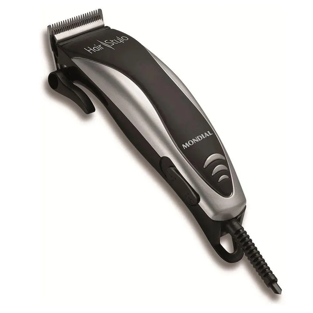 Máquina de Cortar Cabelo Mondial CR-02 Stylo Preta 127V