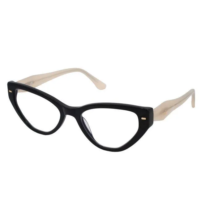 Armação de Óculos de Grau Dii Collection, modelo 1 4153, cor Preto com Cristal, tamanho 53