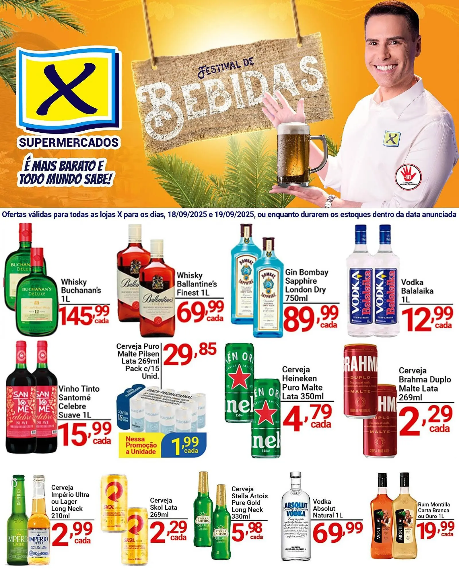 Encarte de Folheto X Supermercados 18 de setembro até 19 de setembro 2025 - Pagina 1