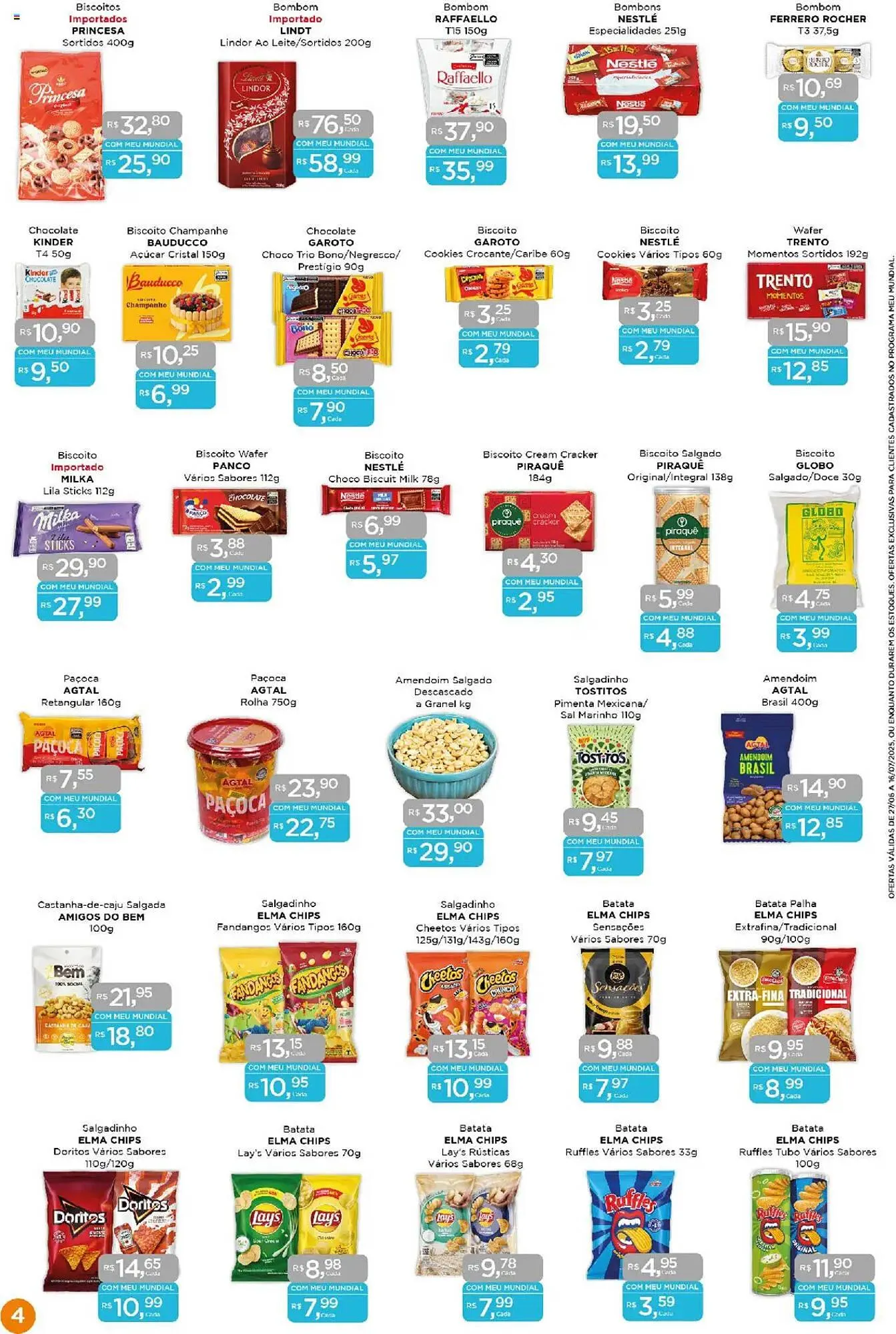 Encarte de Catálogo Supermercados Mundial 27 de junho até 16 de julho 2025 - Pagina 4