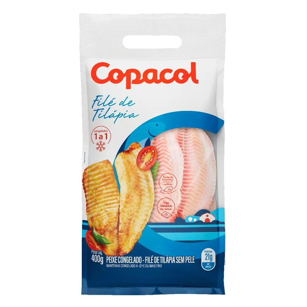 Peixe Tilápia Copacol Filé 400g
