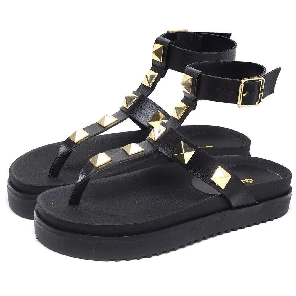 Sandália Plataforma Pirâmide Feminina DUBUY 2050FG Preto