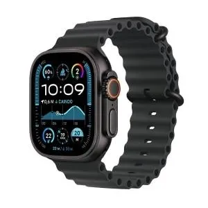 (Reembalado) Apple Watch Ultra 2 GPS + Cellular • Caixa preta de titânio de 49 mm • Pulseira Oceano preta
