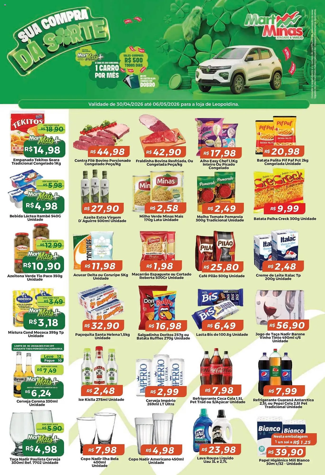 Encarte de Folheto Mart Minas 30 de abril até 7 de maio 2026 - Pagina 1