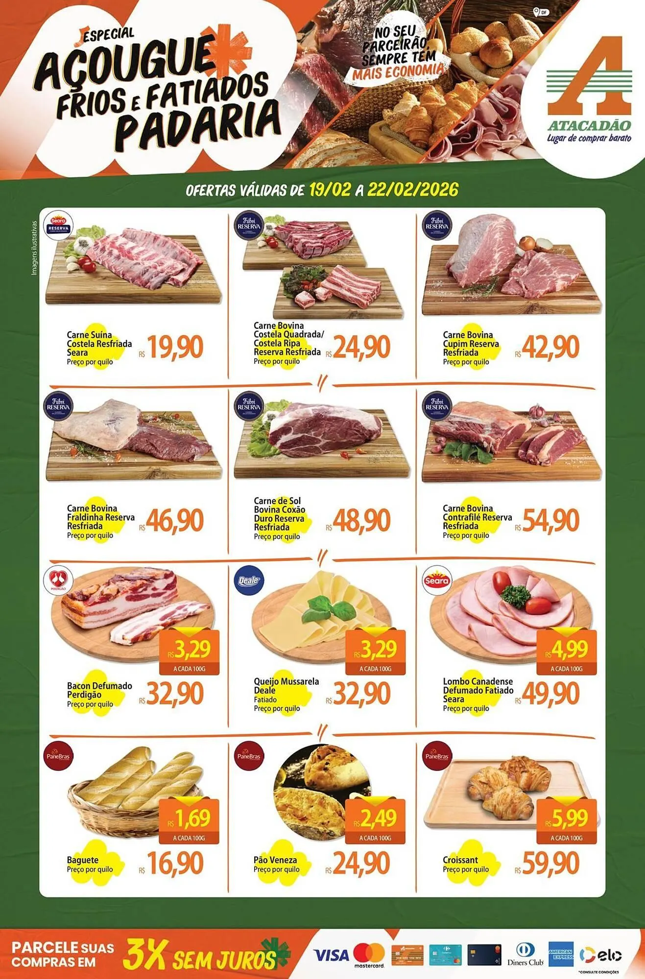 Encarte de Folheto Atacadão 19 de fevereiro até 22 de fevereiro 2026 - Pagina 1