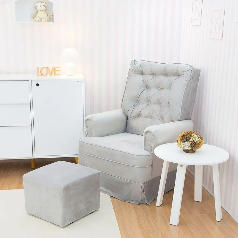 Poltrona Amamentação Alice com Puff e Balanço