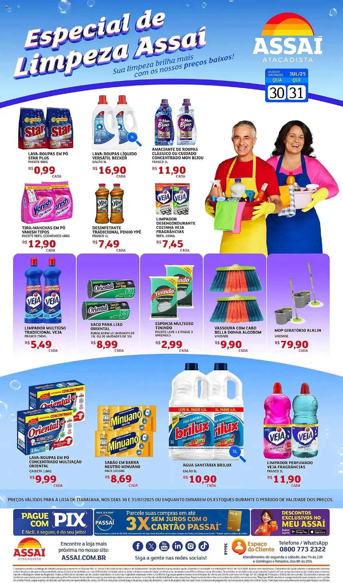 Encarte de Catálogo Assaí Atacadista 30 de julho até 31 de julho 2025 - Pagina 1