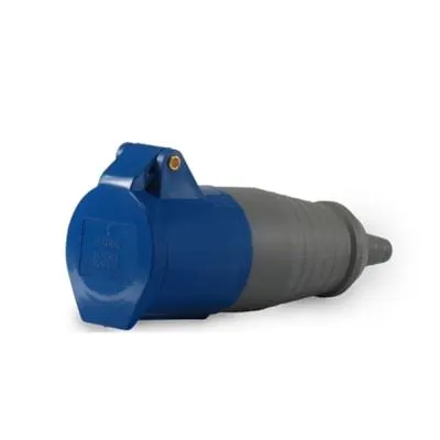 Acoplamento Industrial 32A 3P+T Azul 9H 220V IP44 Soprano