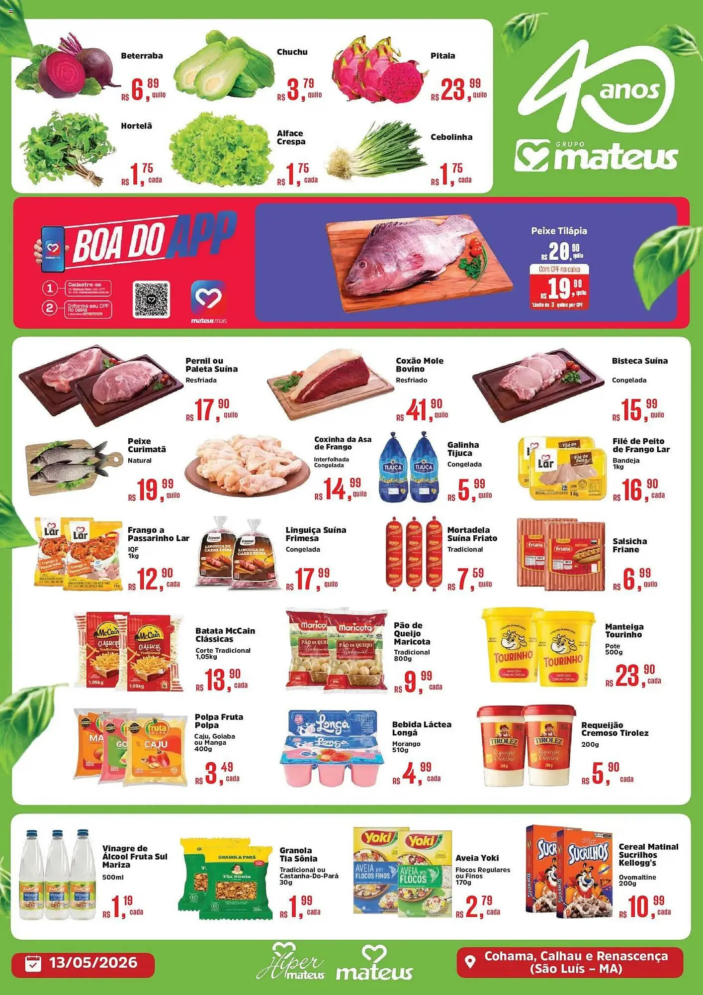 Encarte de Catálogo Supermercados Mateus 13 de maio até 14 de maio 2026 - Pagina 2