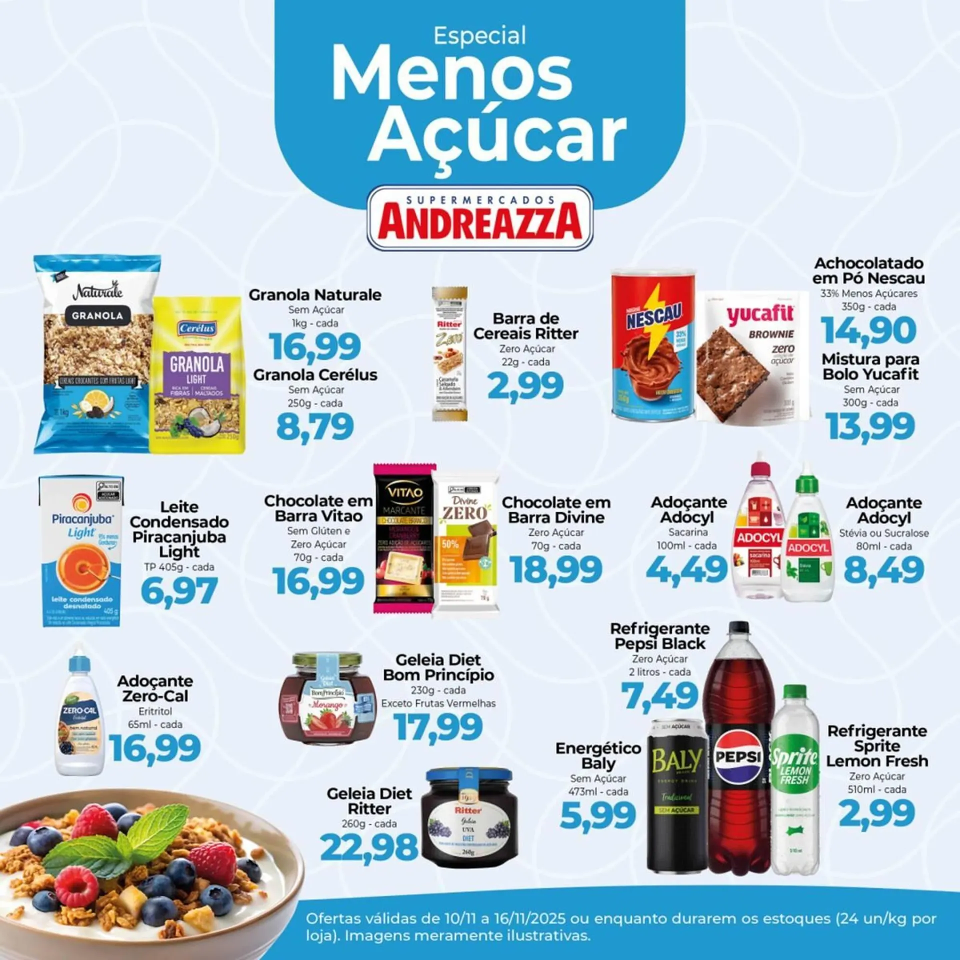 Encarte de Catálogo Supermercados Andreazza 10 de novembro até 16 de novembro 2025 - Pagina 1