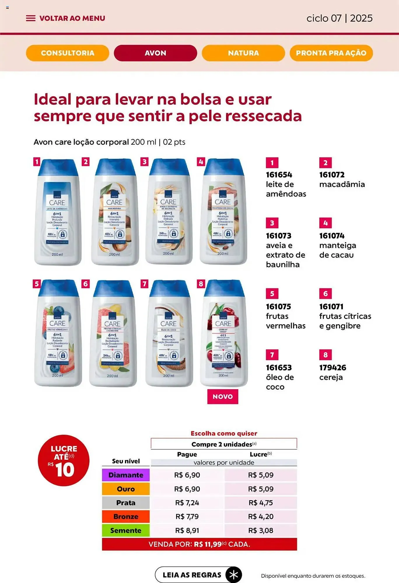 Encarte de Catálogo Avon 3 de abril até 1 de maio 2025 - Pagina 33