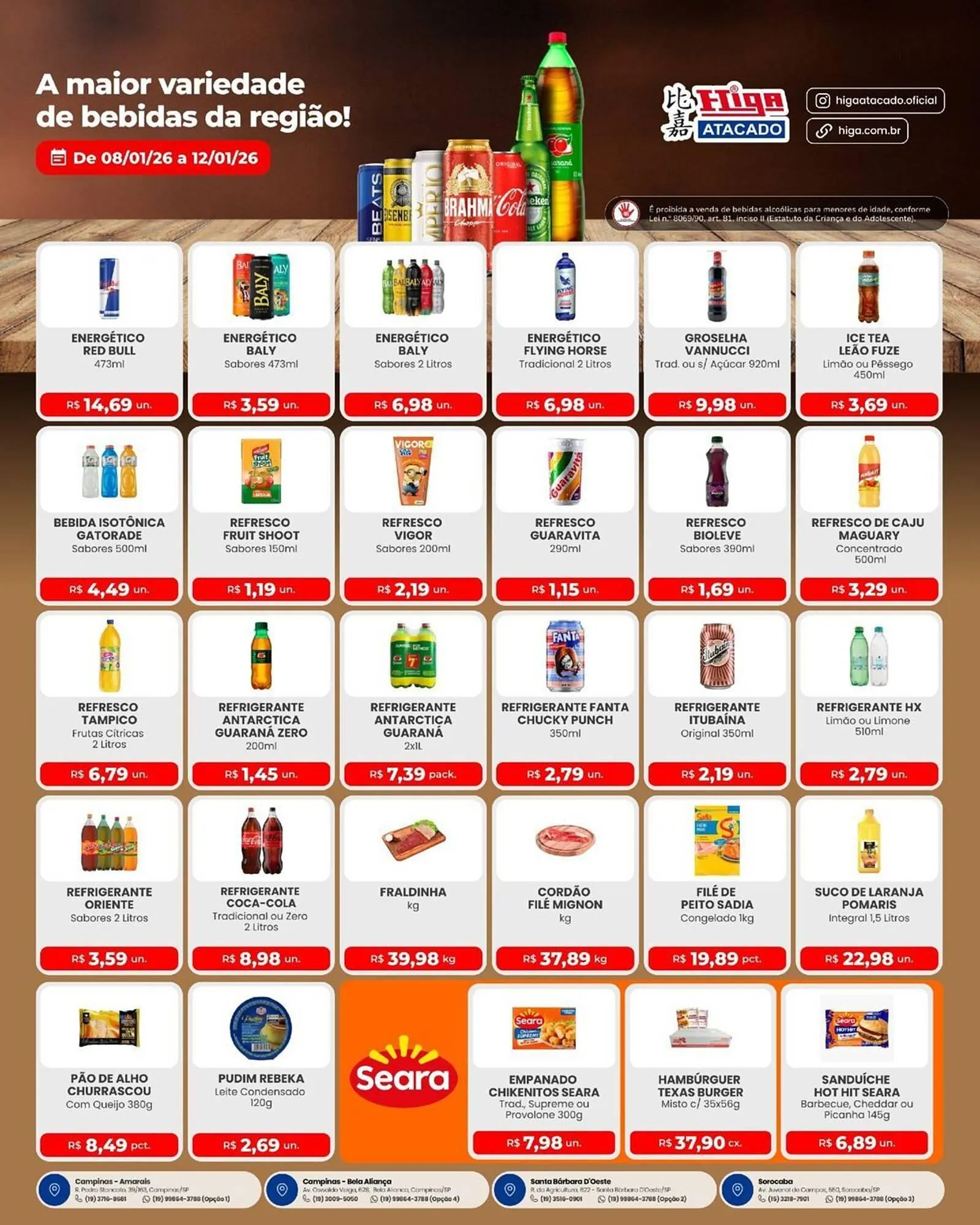 Encarte de Folheto Higa Atacado 8 de janeiro até 12 de janeiro 2026 - Pagina 3