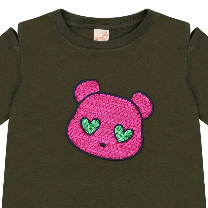 Camiseta Sweet Bear Verde