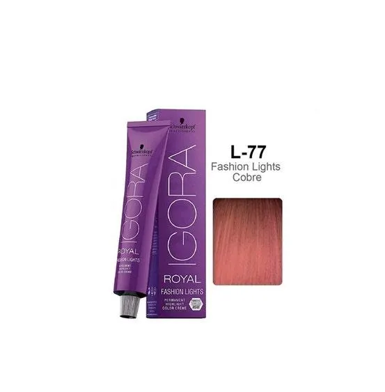 Tintura Schwarzkopf Igora Royal Fashion Lights L-77 Cobre
