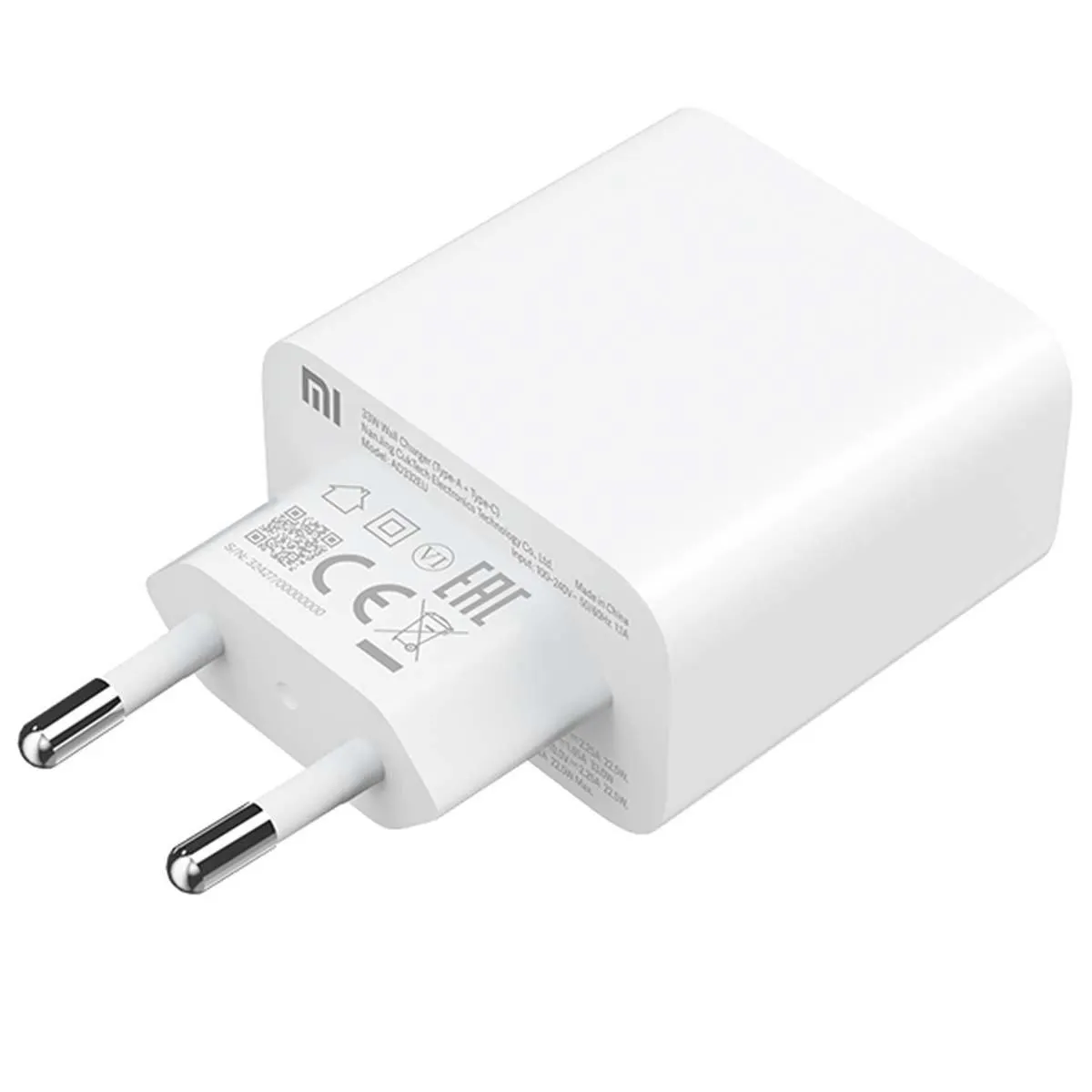Carregador Ultra Rápido 33W Xiaomi Dupla Saída USB-C Branco XM585