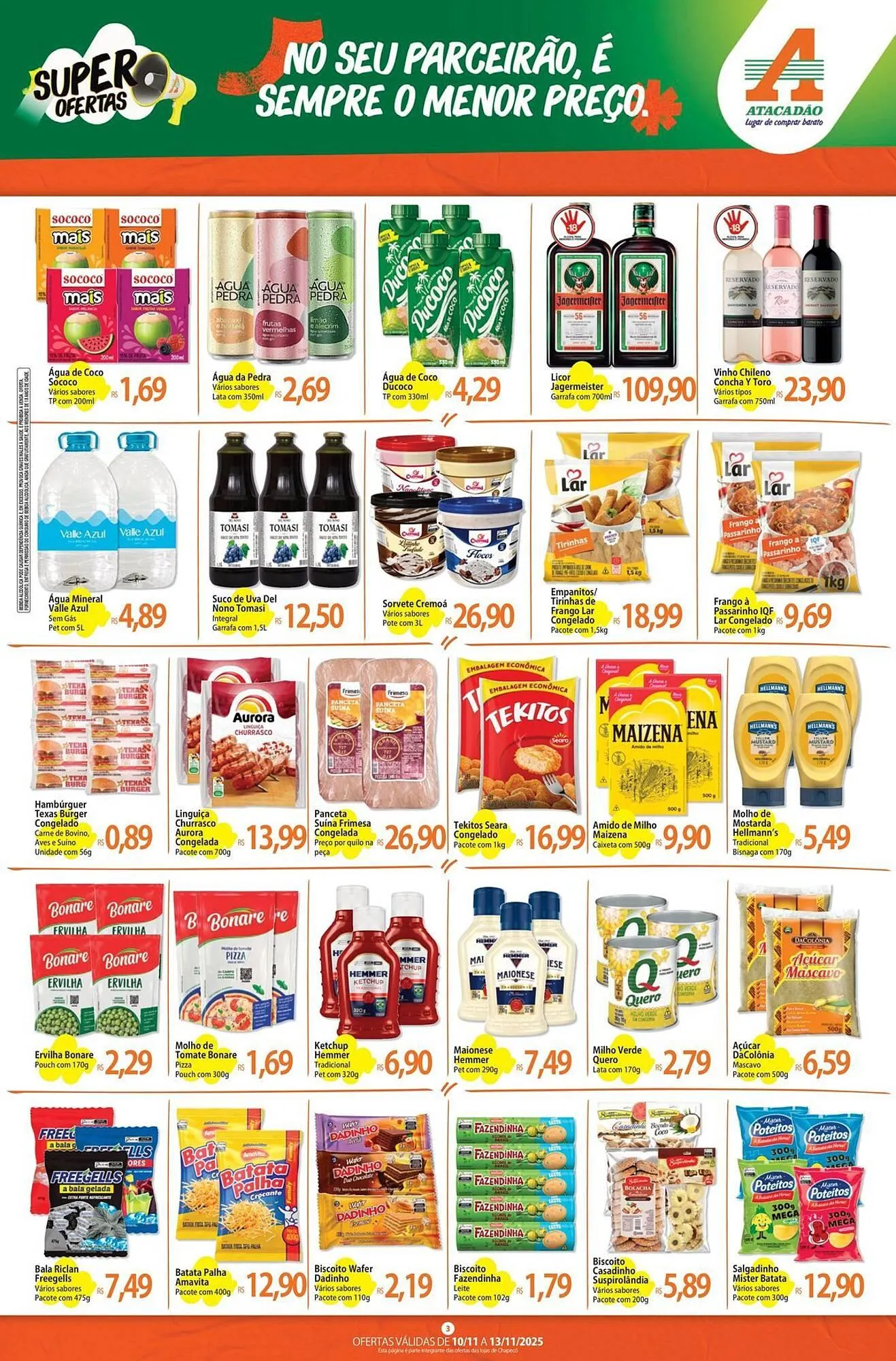 Encarte de Folheto Atacadão 10 de novembro até 13 de novembro 2025 - Pagina 3