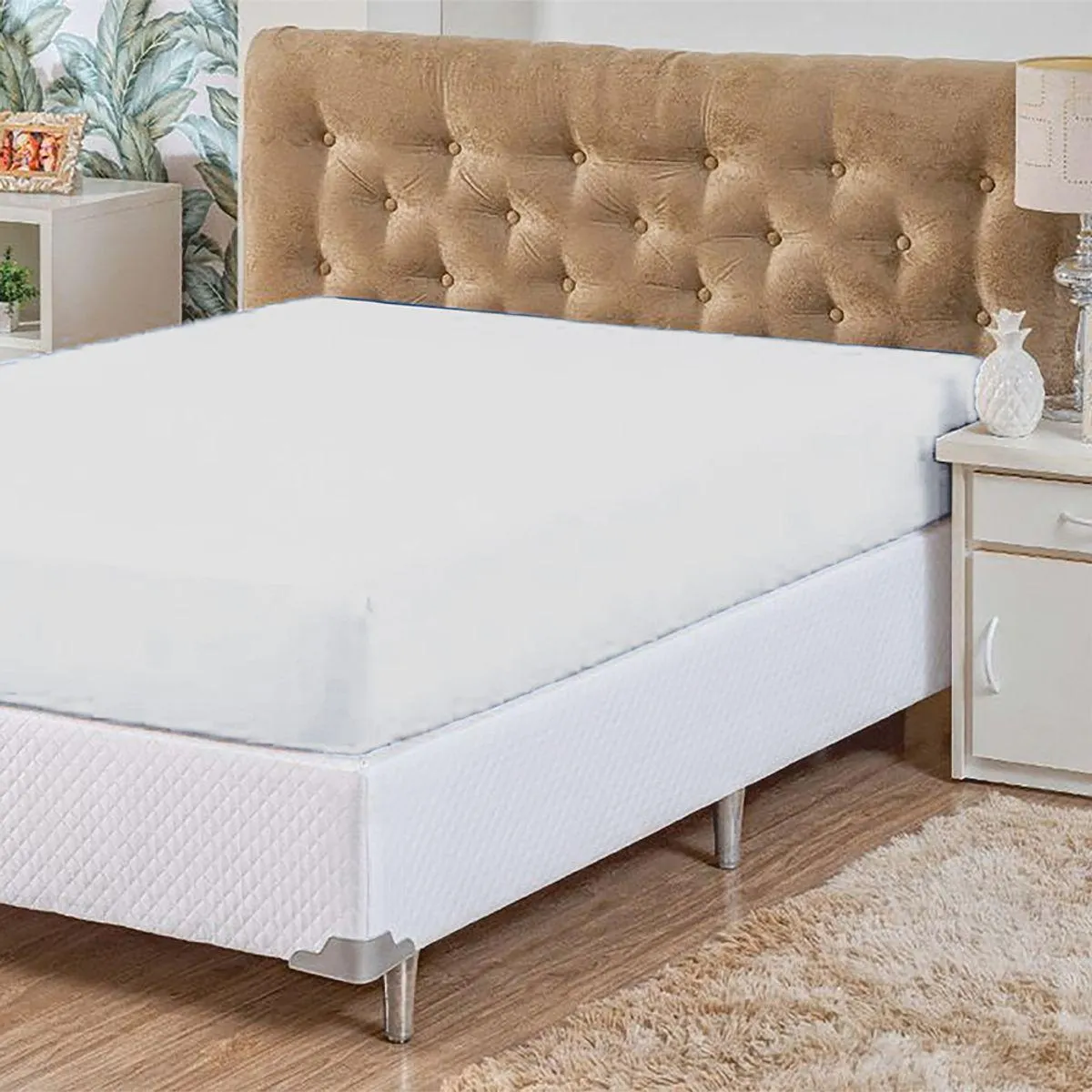 Lençol Avulso Casal Imperialle com Elástico 100% Algodão Branco 1321119 - Yohana