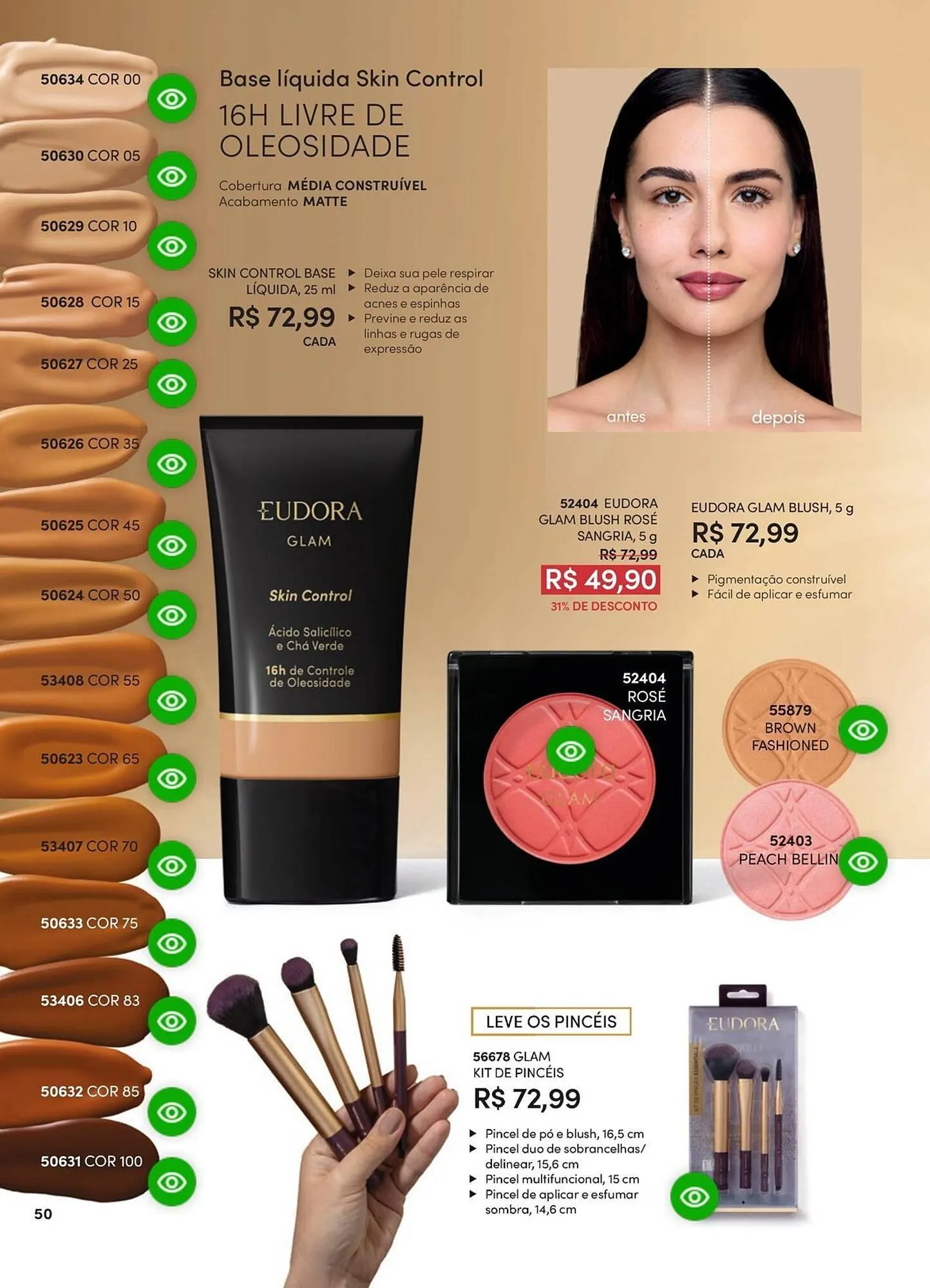 Encarte de Catálogo Eudora 23 de abril até 30 de junho 2025 - Pagina 56