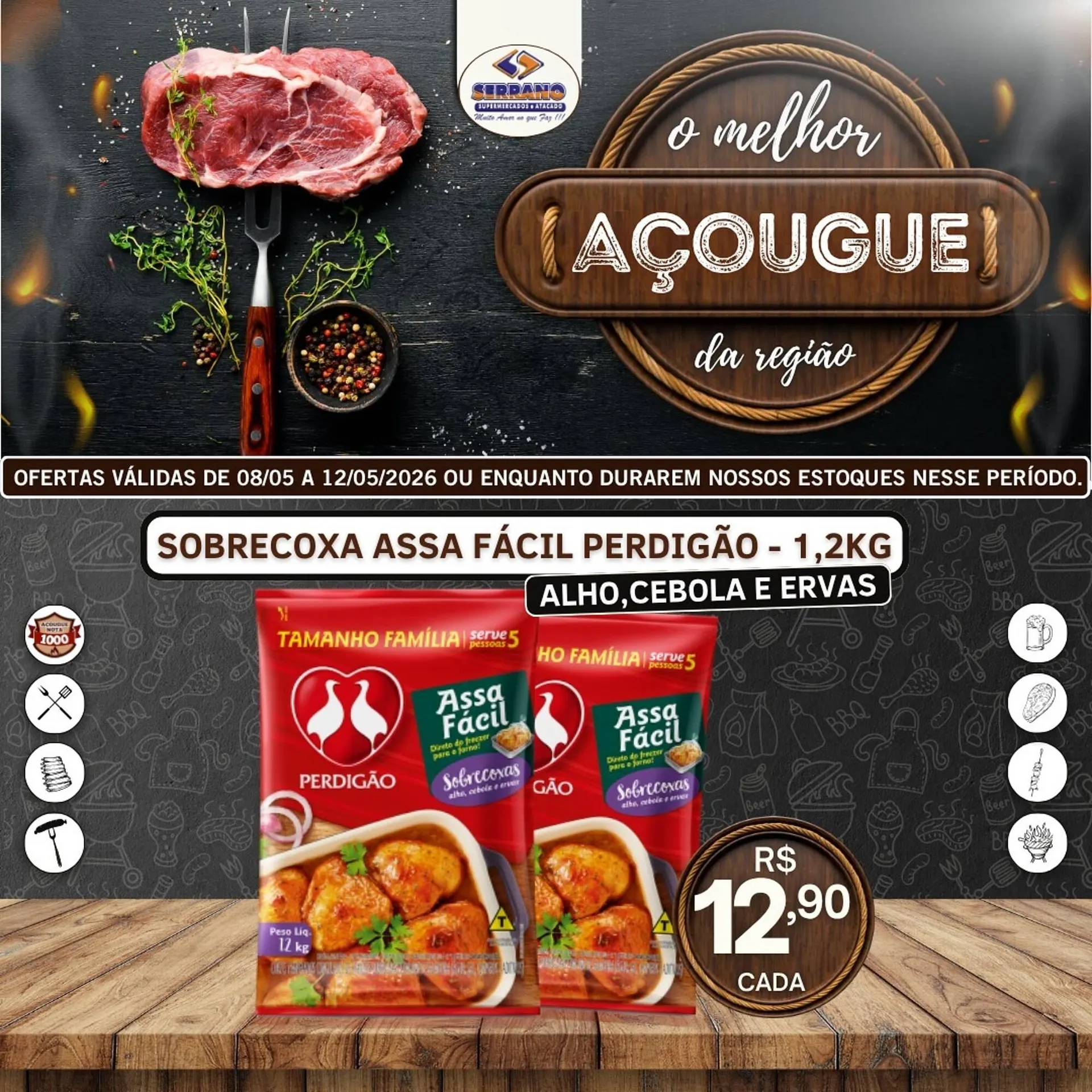 Encarte de Catálogo Serrano Supermercado 10 de maio até 12 de maio 2026 - Pagina 9