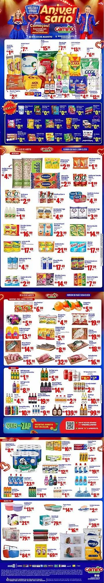 Encarte de Catálogo Camiño supermercados 1 de agosto até 3 de agosto 2025 - Pagina 1