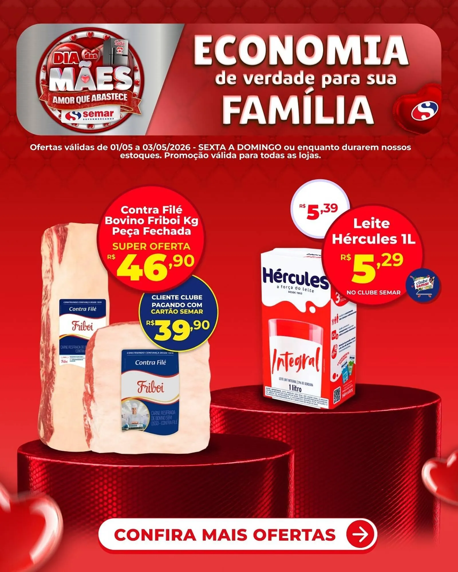 Encarte de Folheto Semar Supermercado 1 de maio até 3 de maio 2026 - Pagina 1