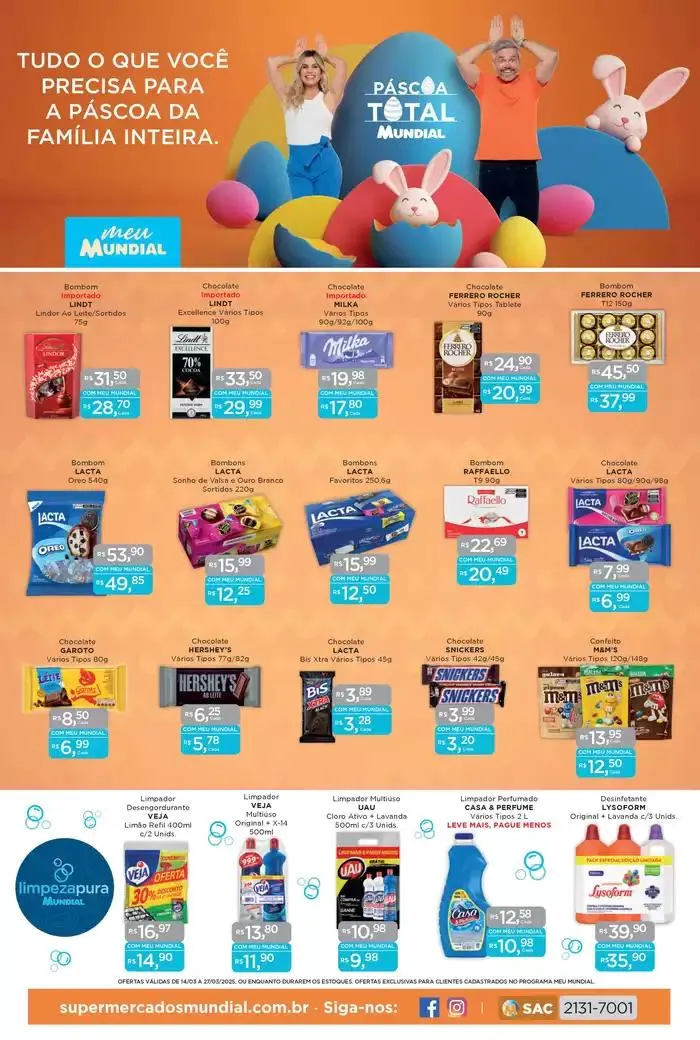 Encarte de Ofertas Supermercados Mundial 14 de março até 27 de março 2025 - Pagina 1